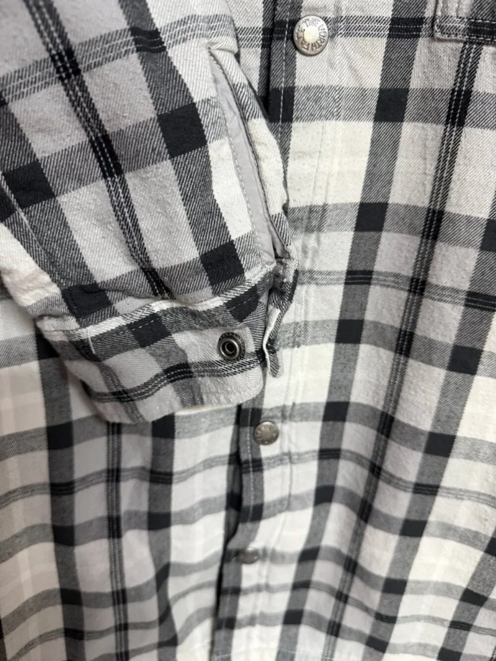 The‎ North Face Men’s Sherpa Flannel Jacket Large Plaid Snap EUC